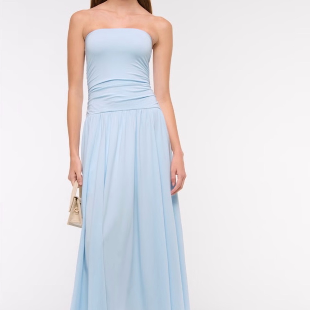Abercrombie & Fitch Strapless Light Blue Dress